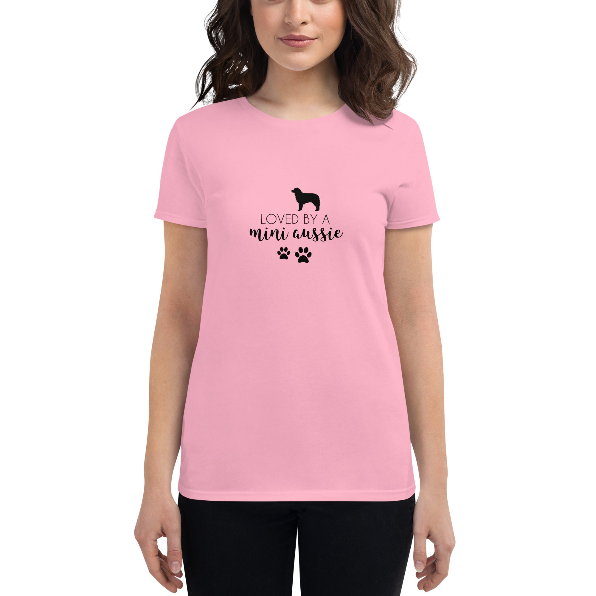 LOVED BY A MINI AUSSIE - Women's short sleeve t-shirt