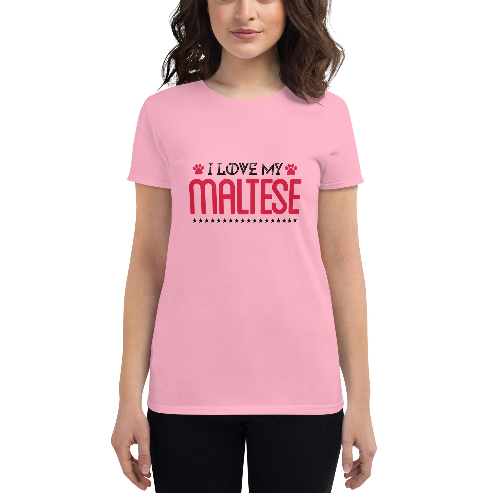 I LOVE MY MALTESE - Women's short sleeve t-shirt