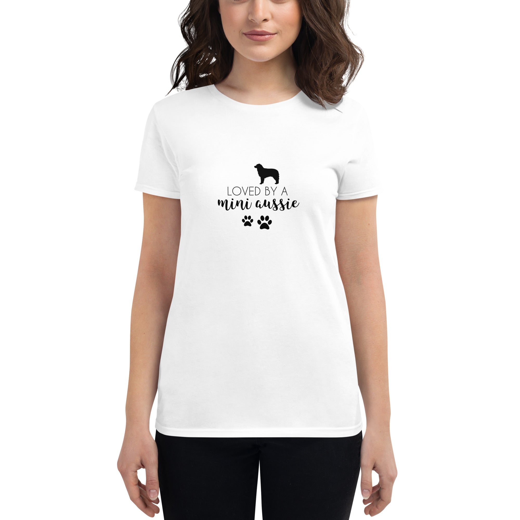 LOVED BY A MINI AUSSIE - Women's short sleeve t-shirt