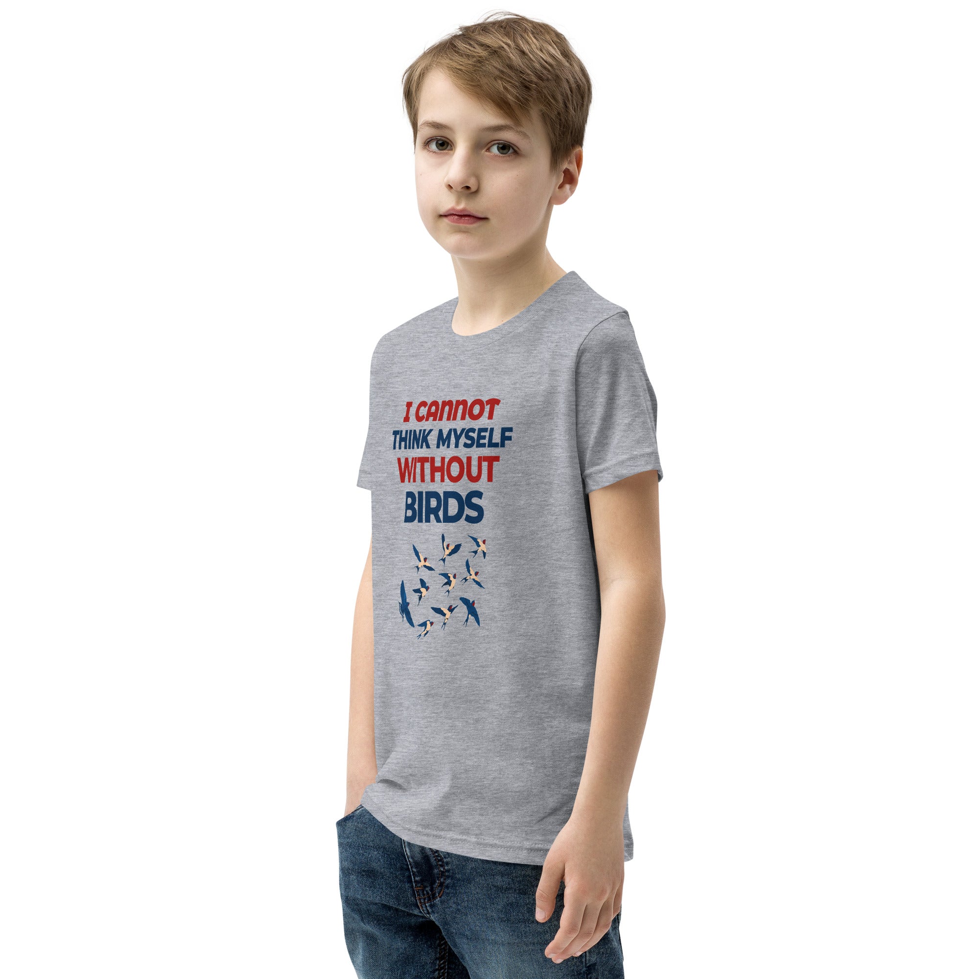 I CANNOT THINK MYSELF WITHOUT BIRDS - Youth Short Sleeve T-Shirt