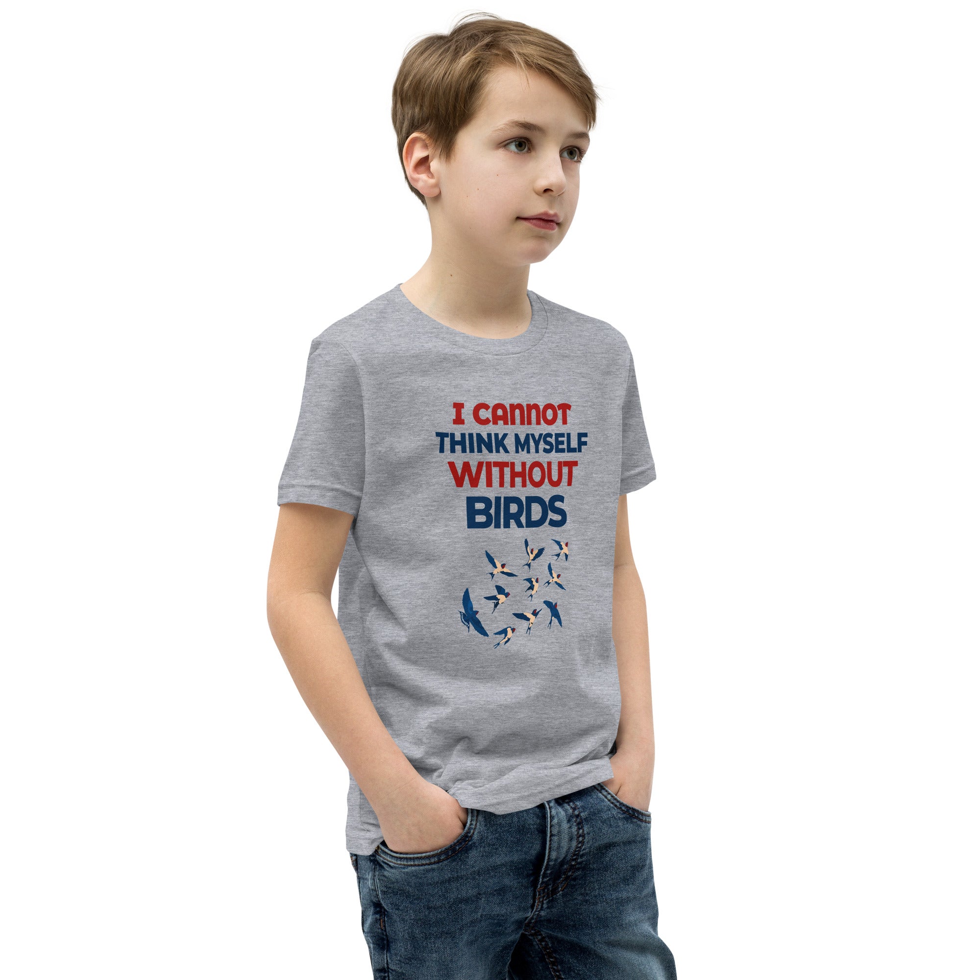 I CANNOT THINK MYSELF WITHOUT BIRDS - Youth Short Sleeve T-Shirt