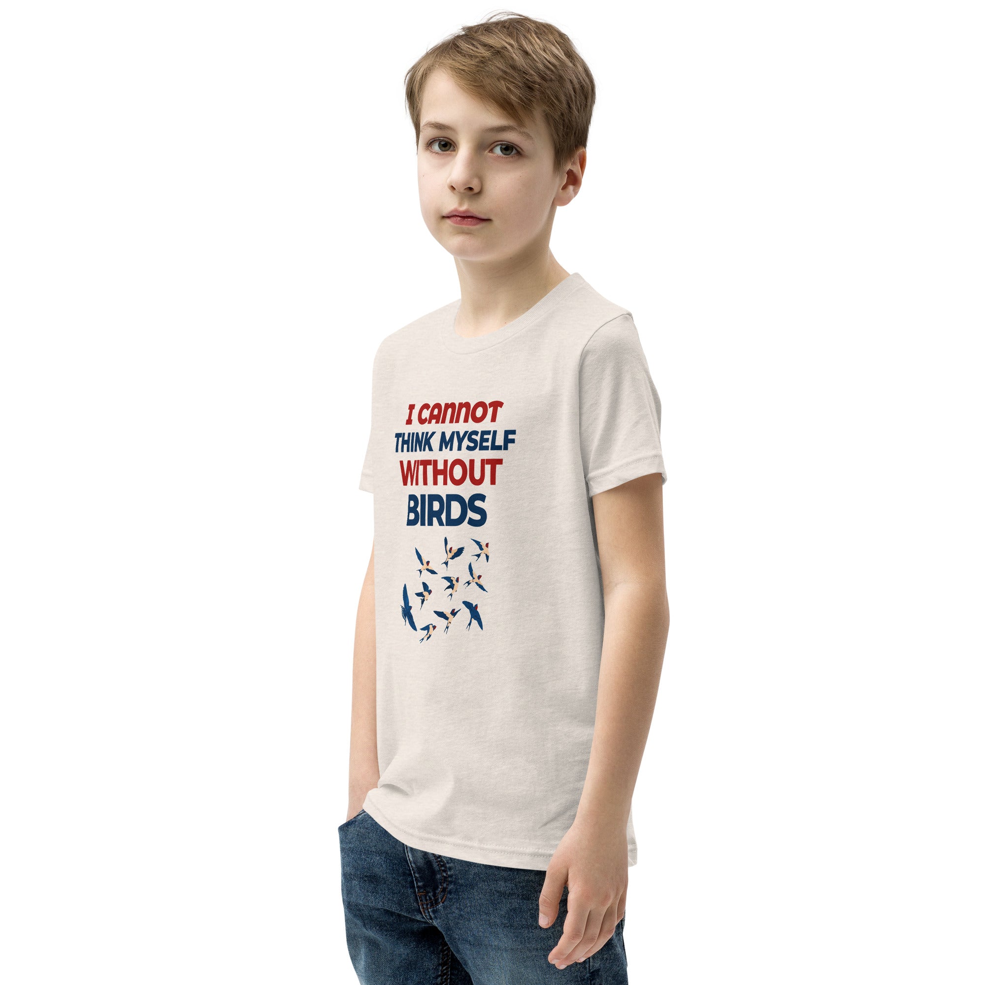 I CANNOT THINK MYSELF WITHOUT BIRDS - Youth Short Sleeve T-Shirt