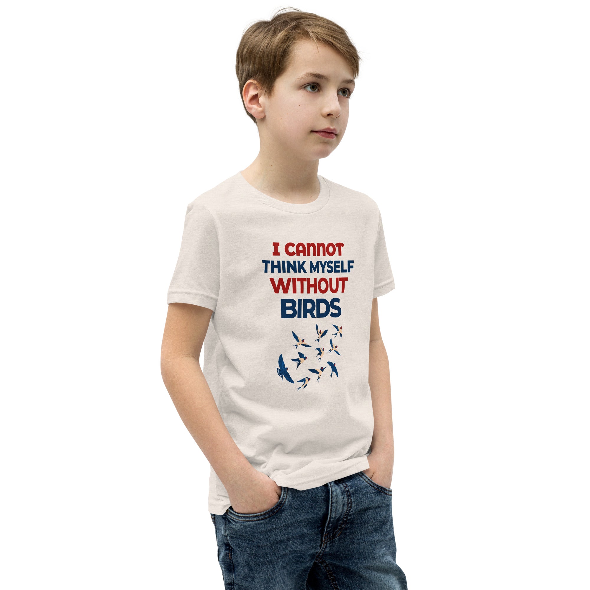 I CANNOT THINK MYSELF WITHOUT BIRDS - Youth Short Sleeve T-Shirt