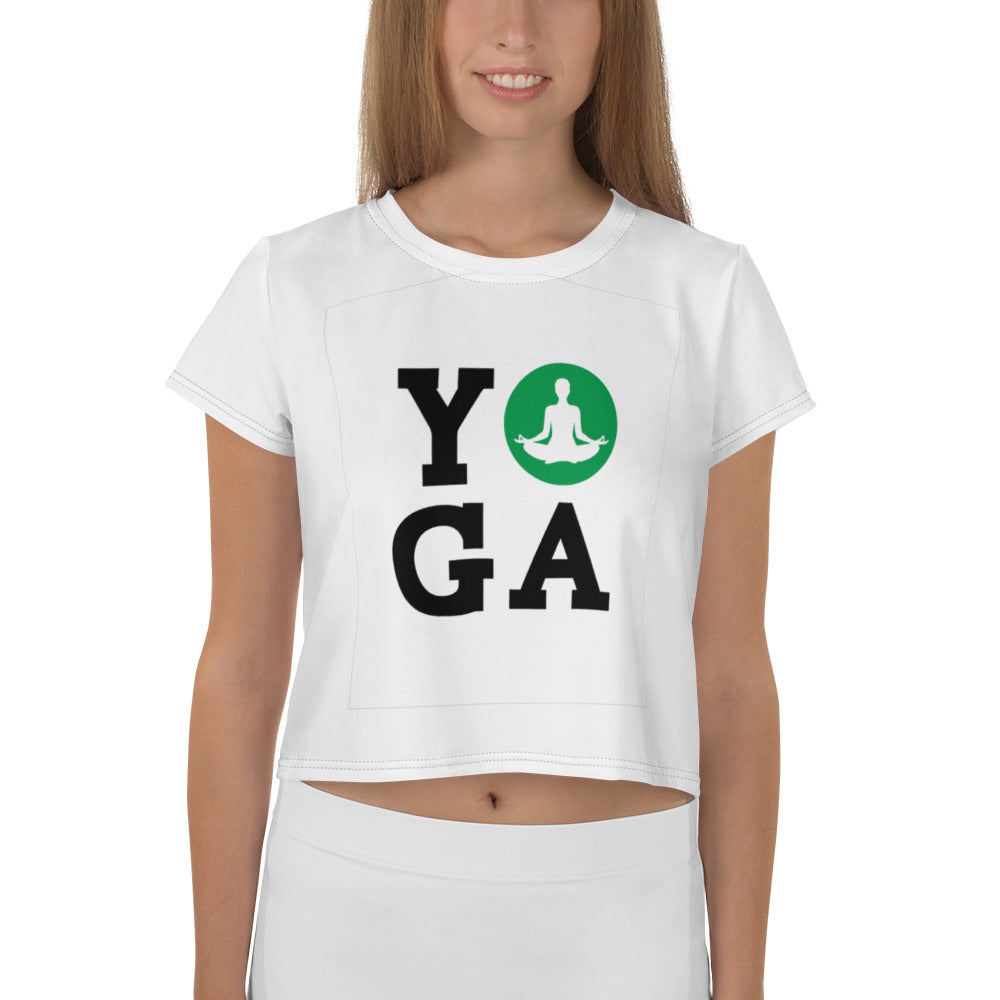 YOGA - All-Over Print Crop Tee