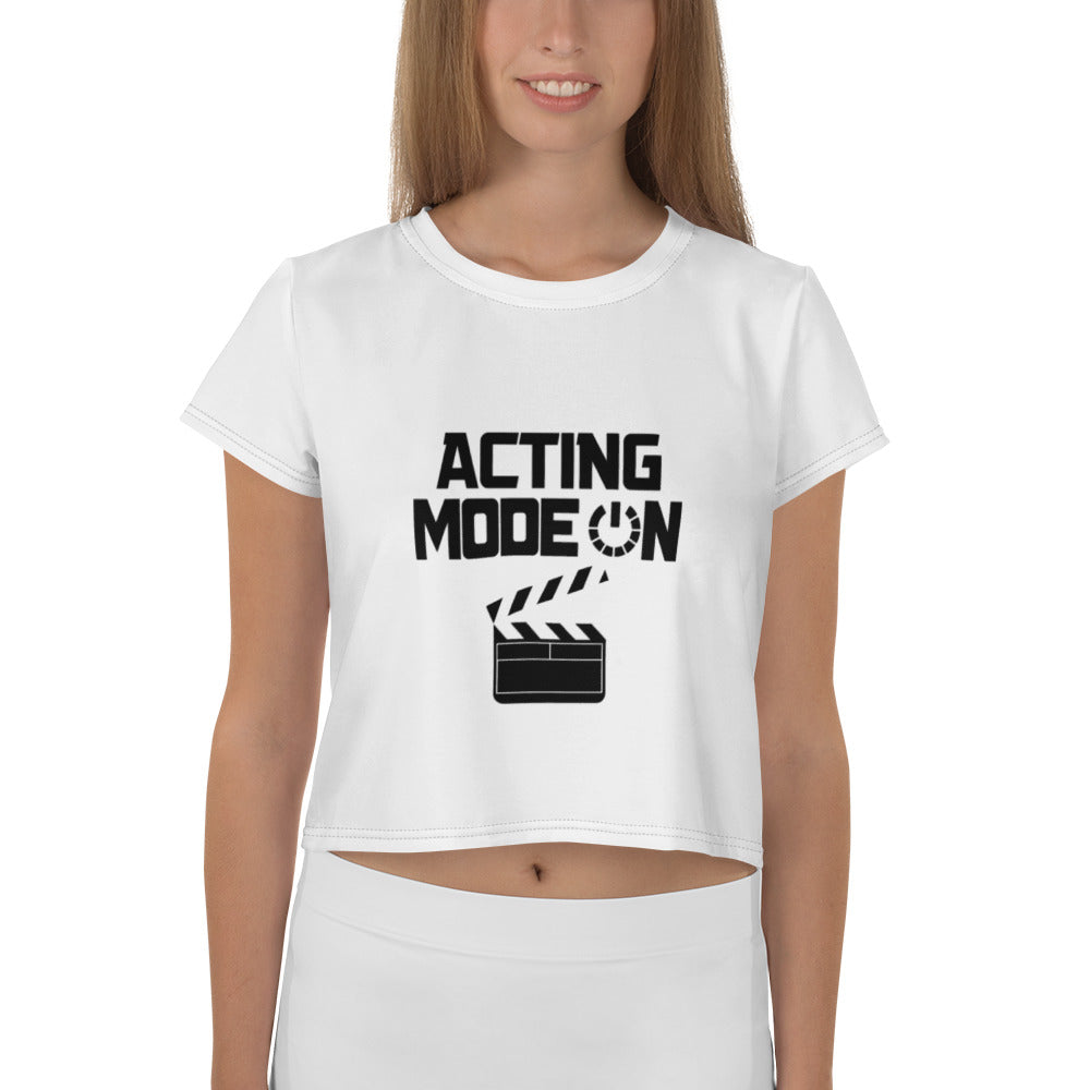 ACTING MODE ON - All-Over Print Crop Tee