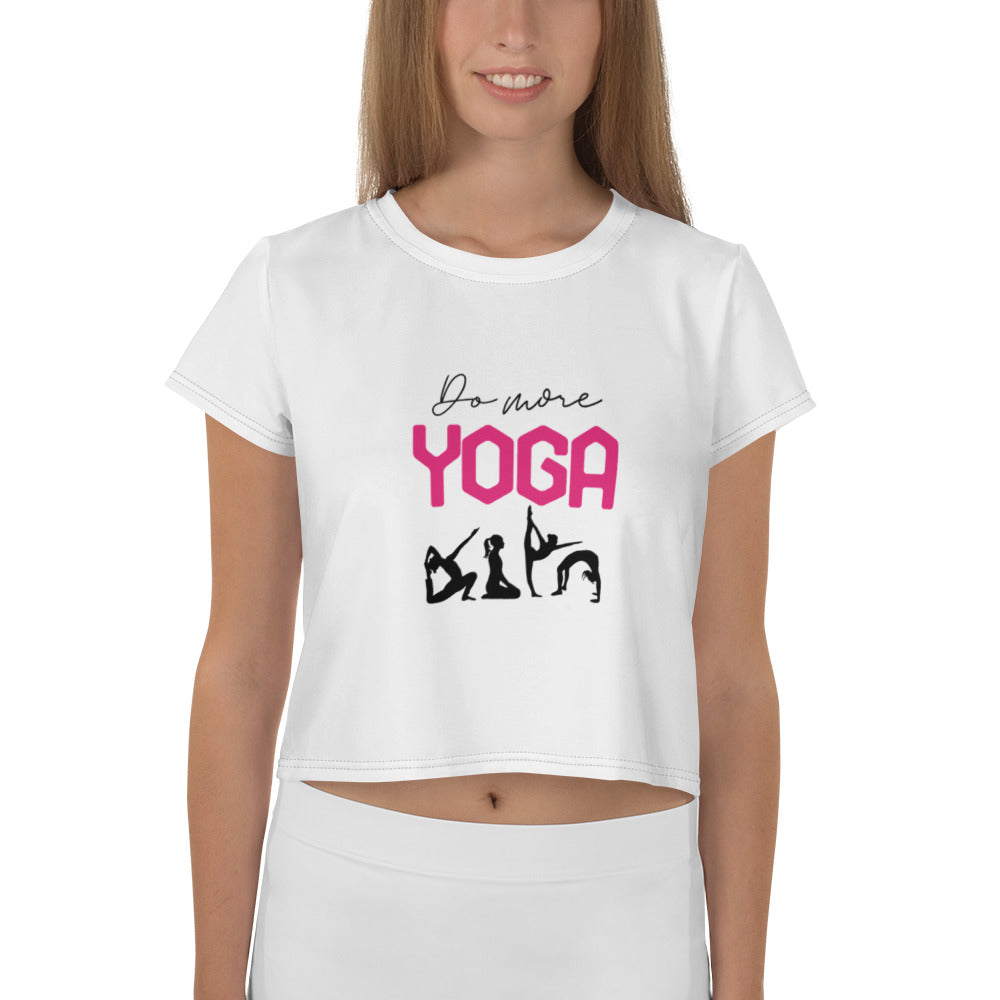 DO MORE YOGA - All-Over Print Crop Tee