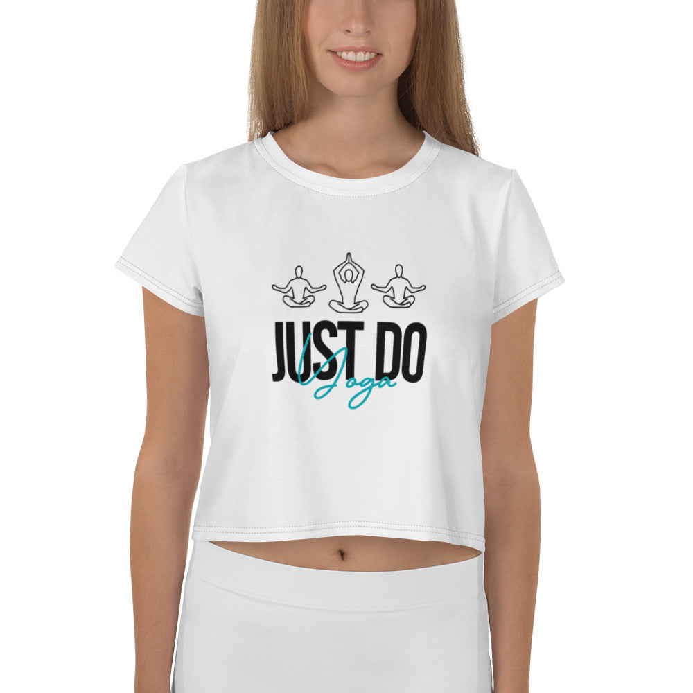 JUST DO YOGA - All-Over Print Crop Tee