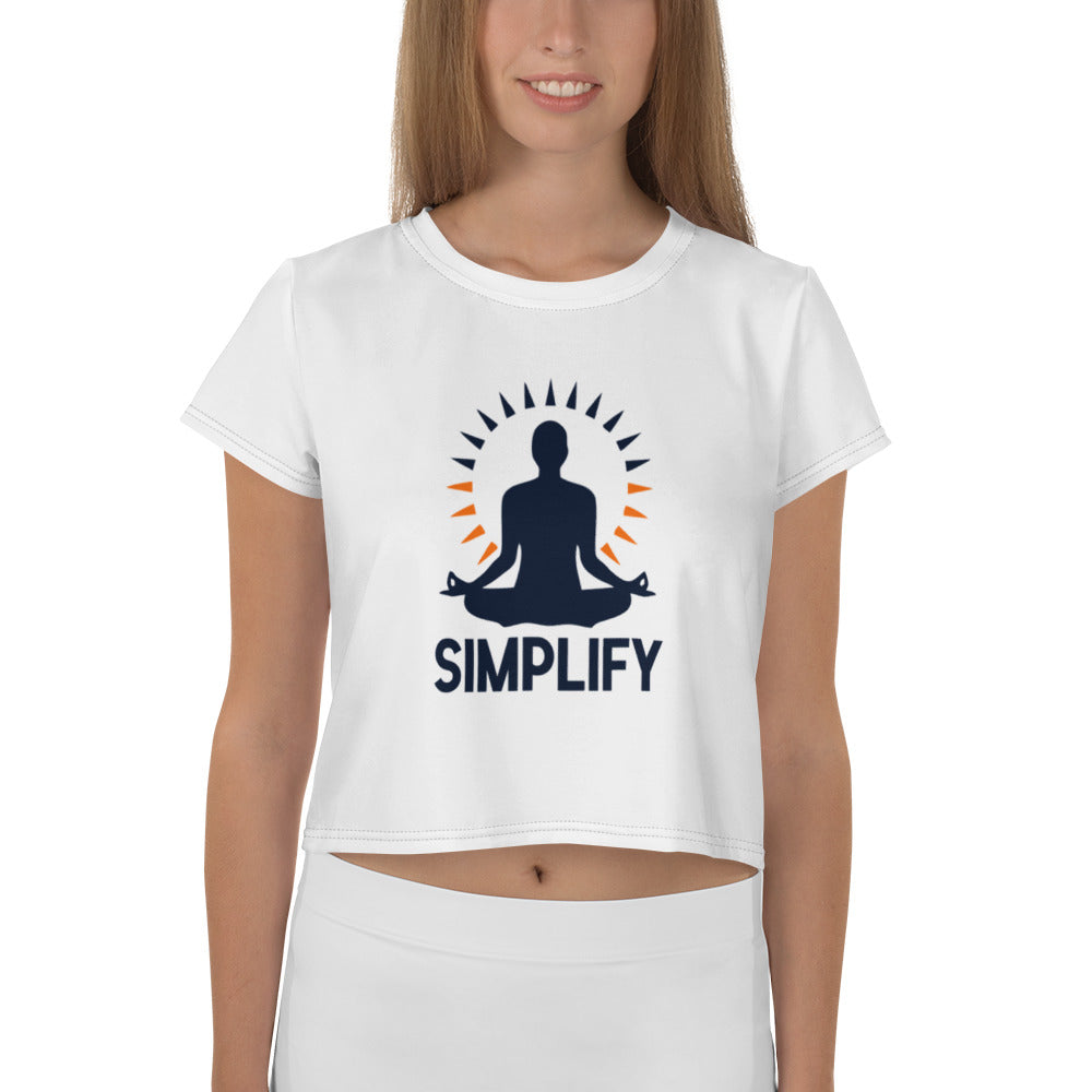 SIMPLIFY - All-Over Print Crop Tee