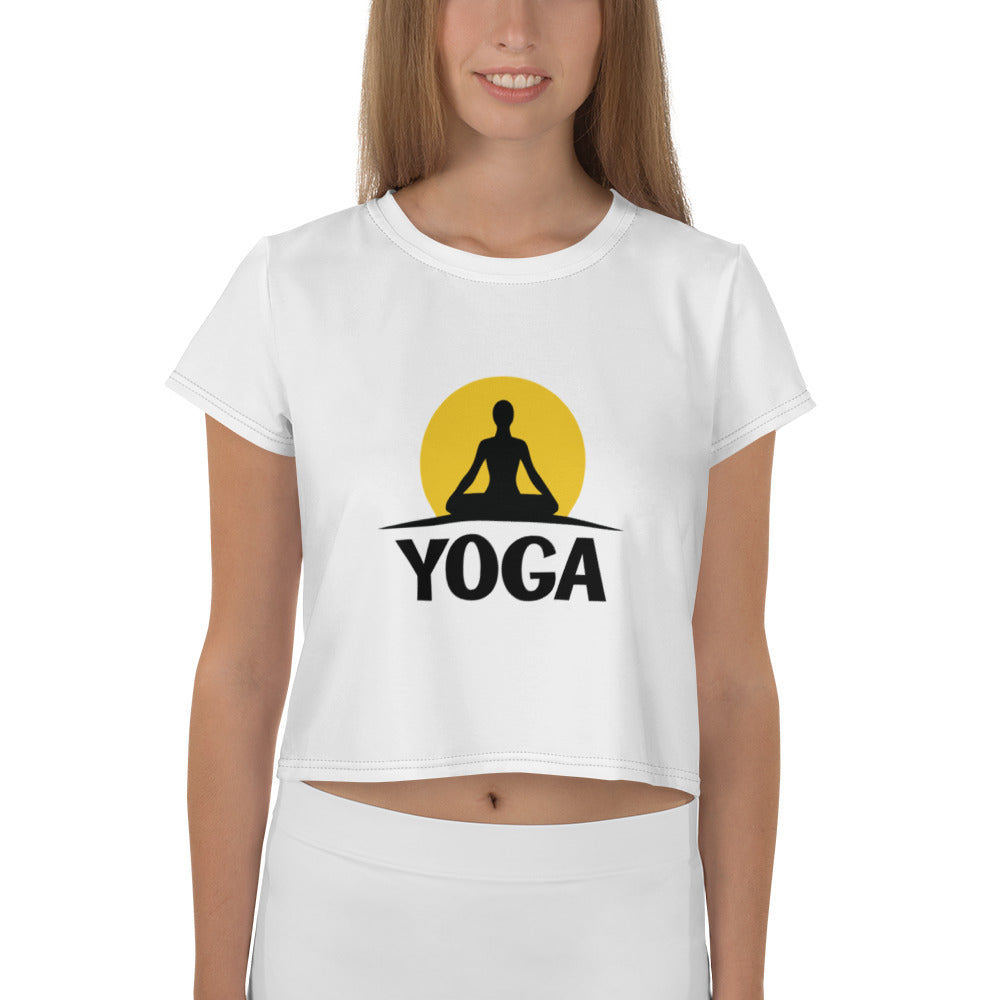 YOGA - All-Over Print Crop Tee