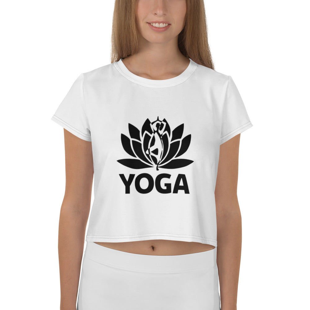 YOGA - All-Over Print Crop Tee