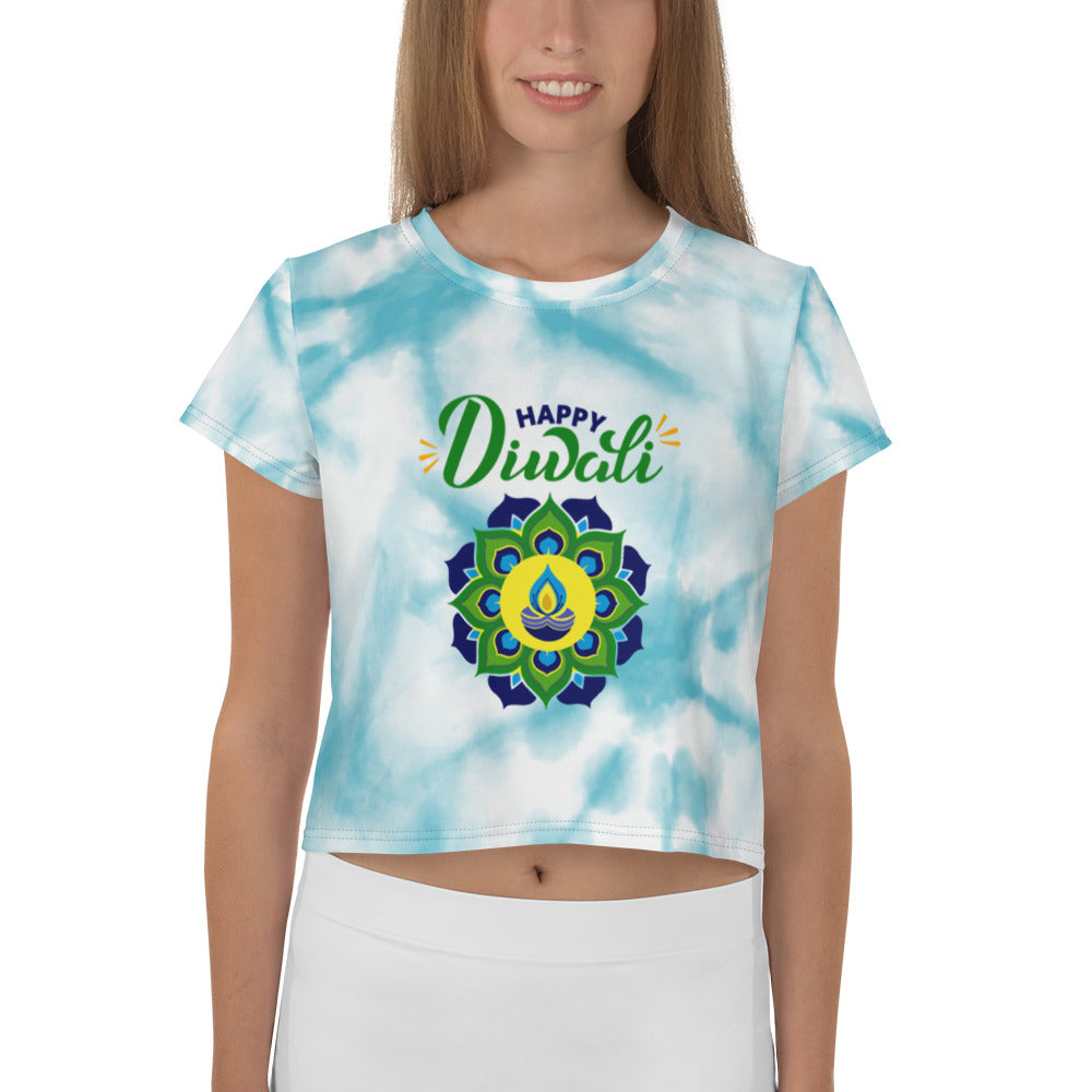 HAPPY DIWALI - All-Over Print Crop Tee