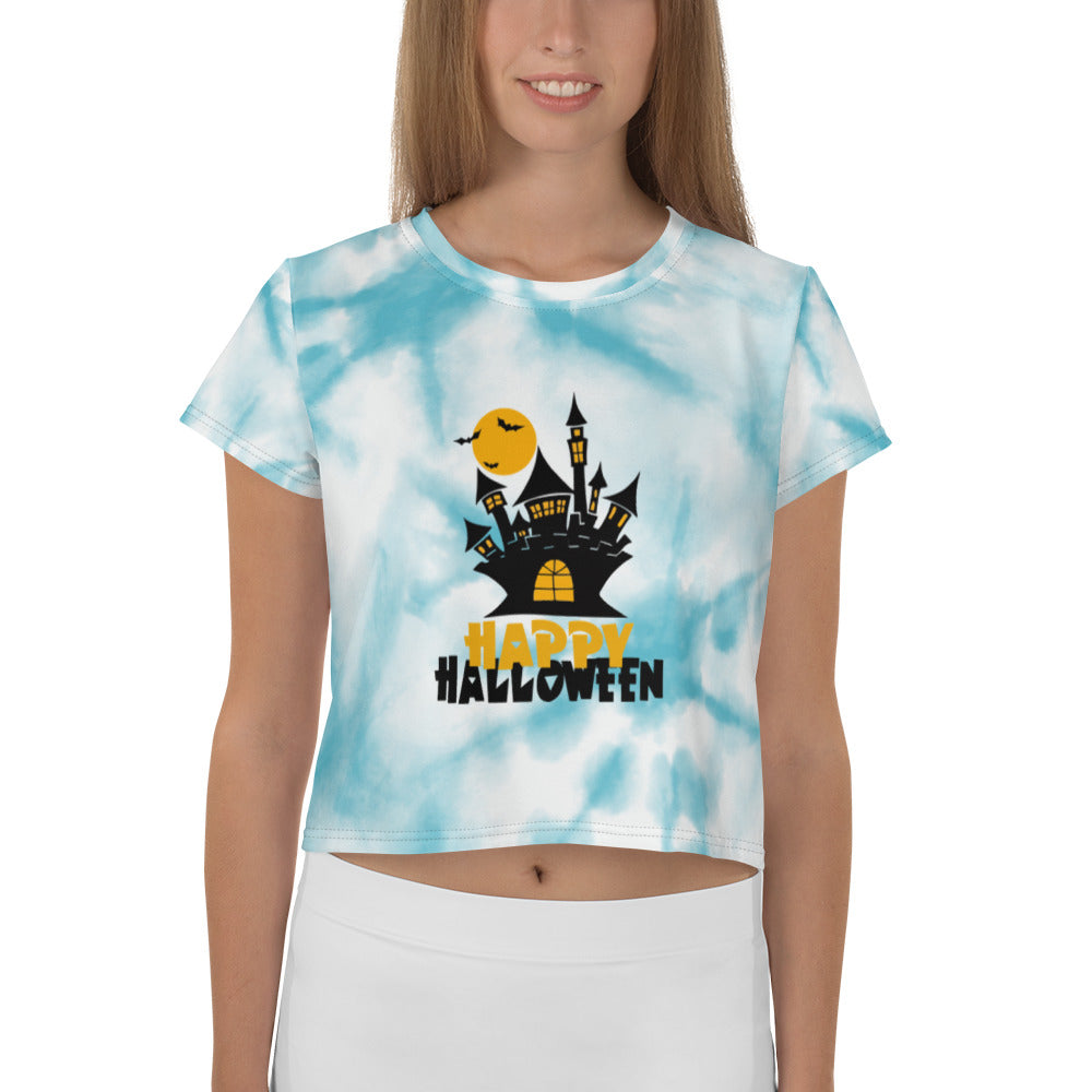 HAPPY HALLOWEEN - All-Over Print Crop Tee