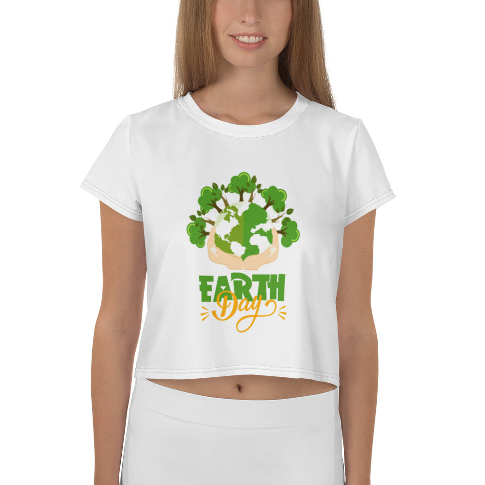 EARTH DAY - All-Over Print Crop Tee