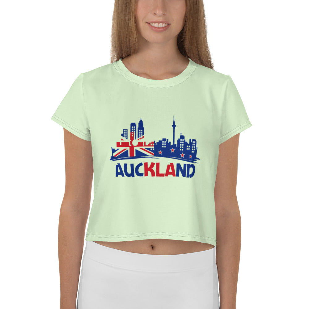 AUCKLAND - All-Over Print Crop Tee