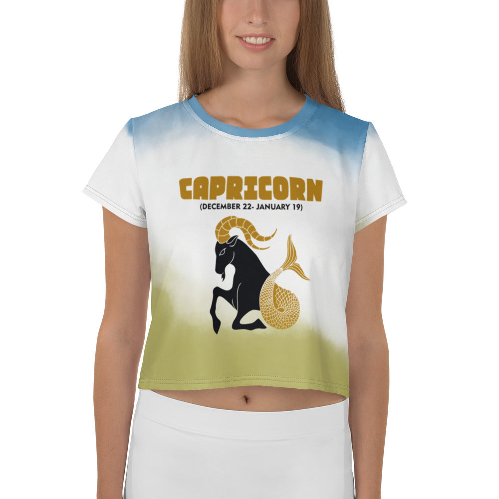 CAPRICORN - All-Over Print Crop Tee