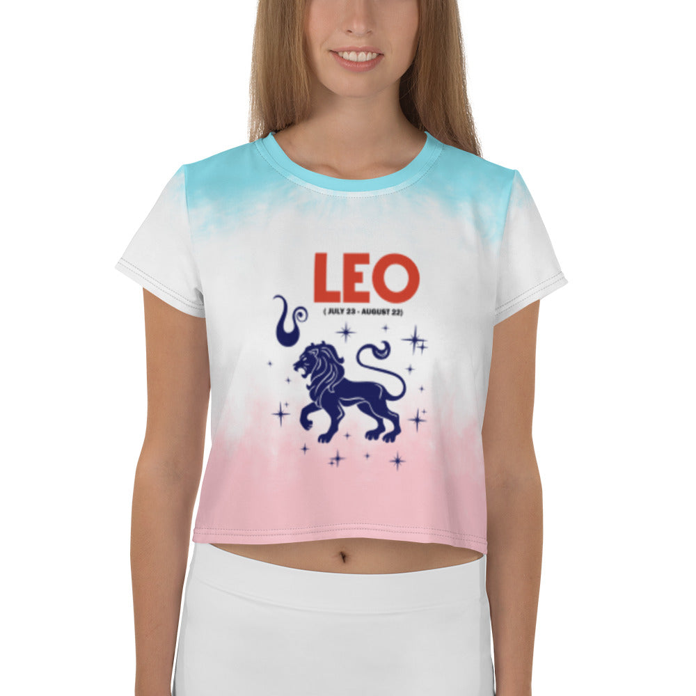 LEO - All-Over Print Crop Tee