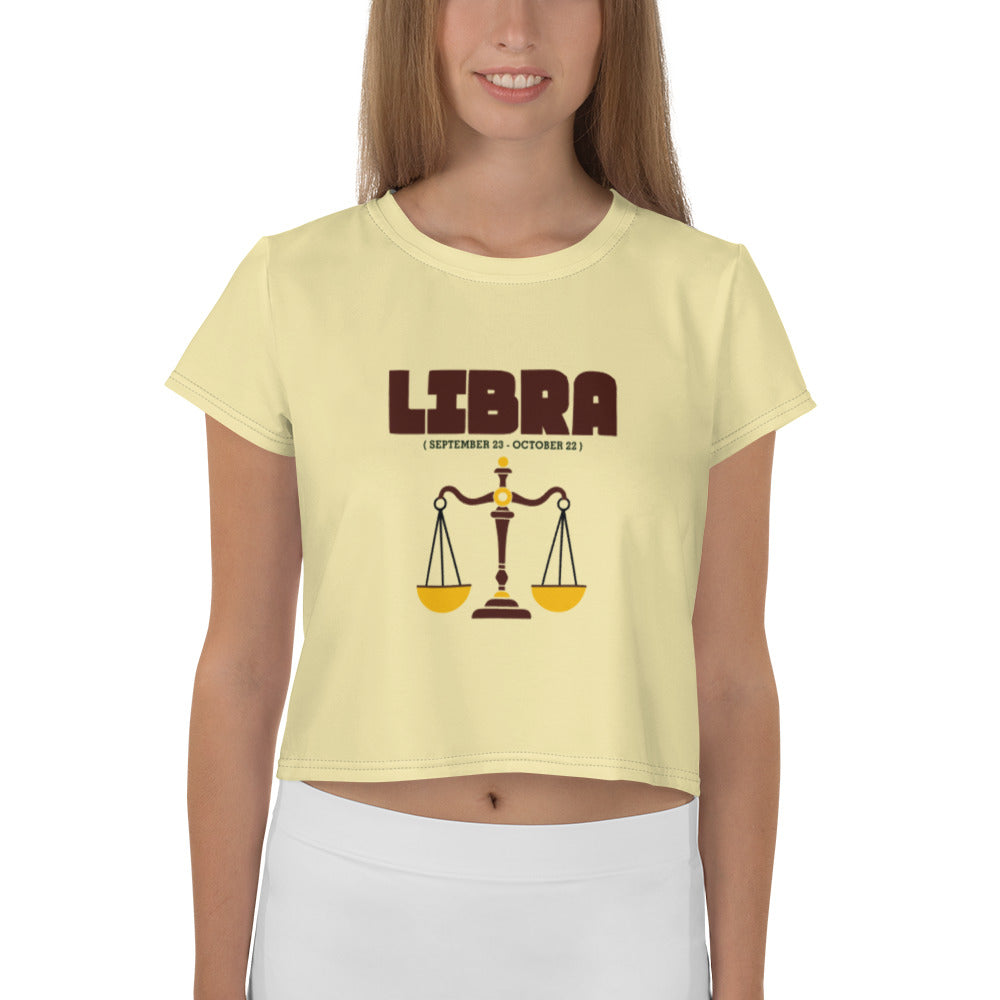 LIBRA - All-Over Print Crop Tee