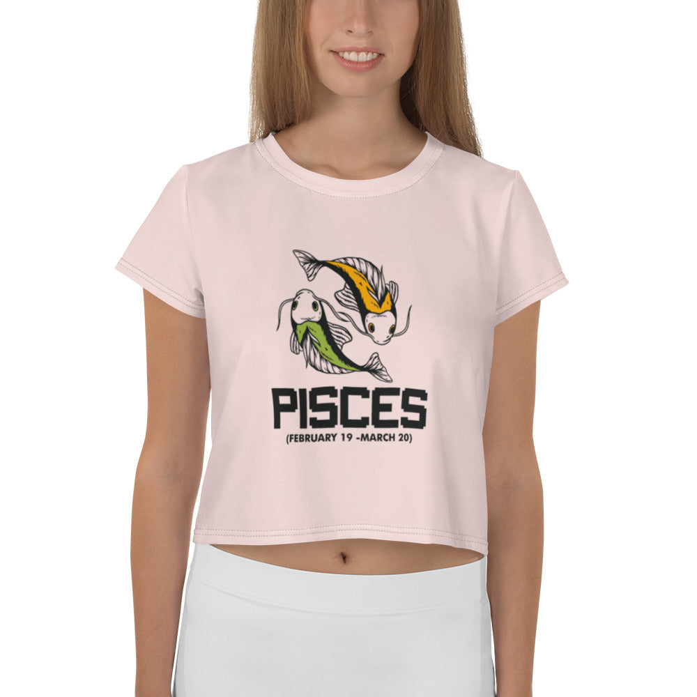 PISCES - All-Over Print Crop Tee