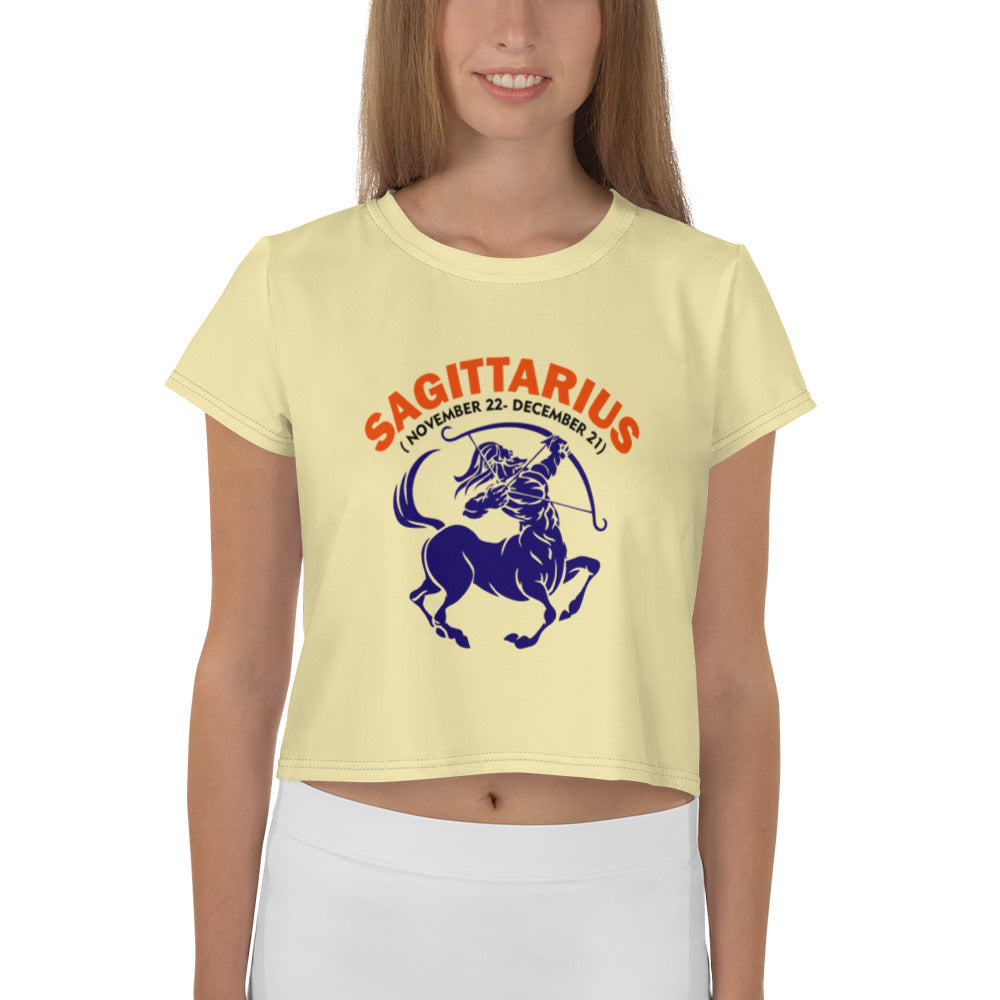 SAGITTARIUS - All-Over Print Crop Tee