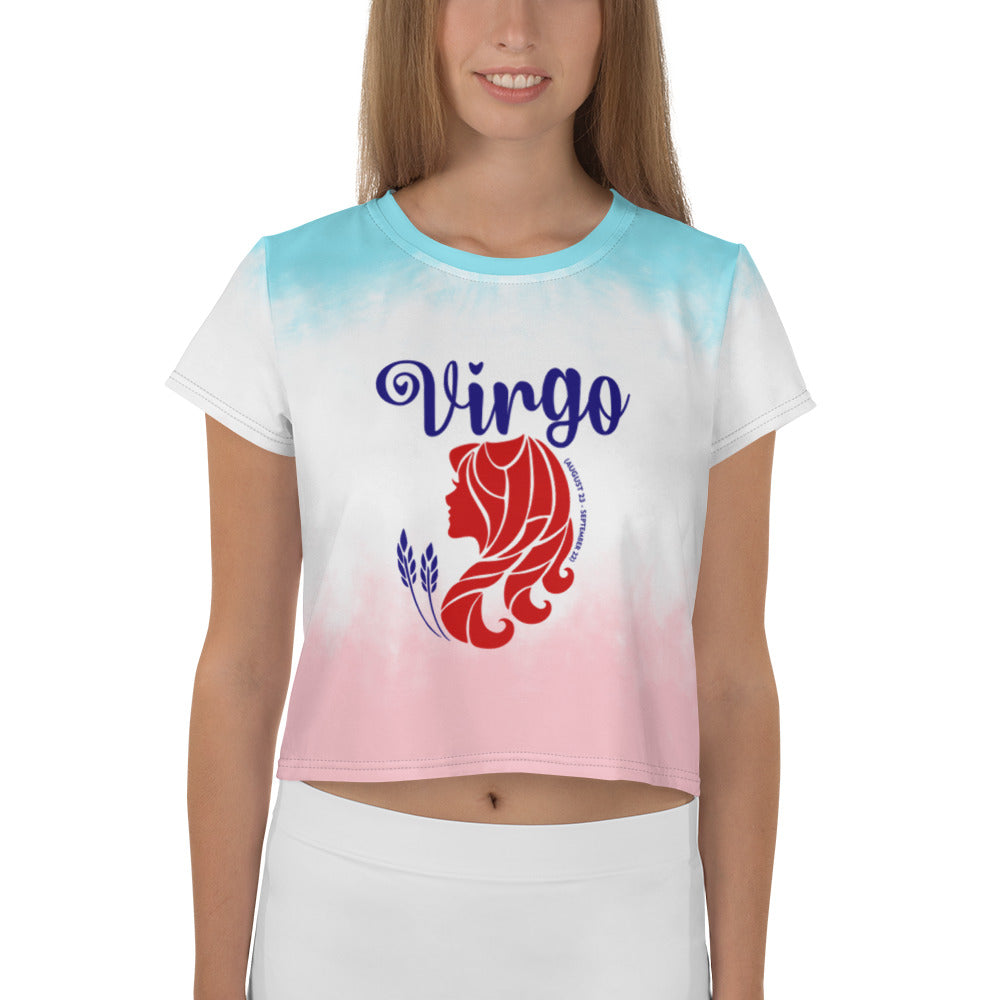 VIRGO - All-Over Print Crop Tee