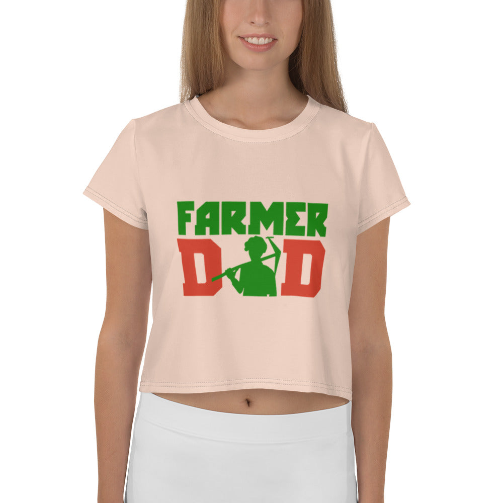 FARMER DAD - All-Over Print Crop Tee