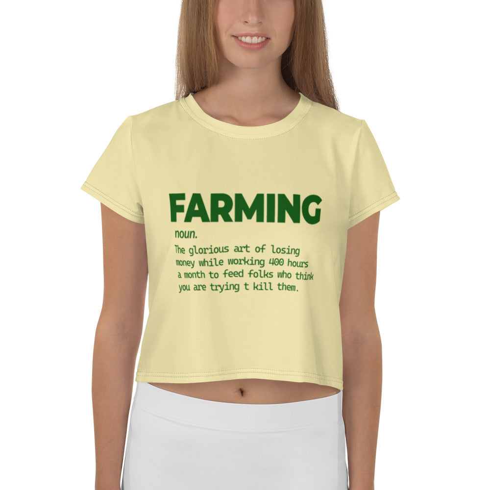 FARMING - All-Over Print Crop Tee