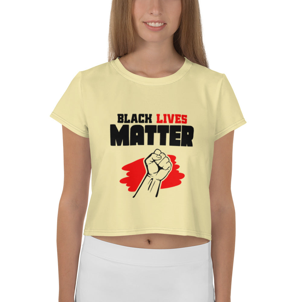 BLACK LIVES MATTER - All-Over Print Crop Tee