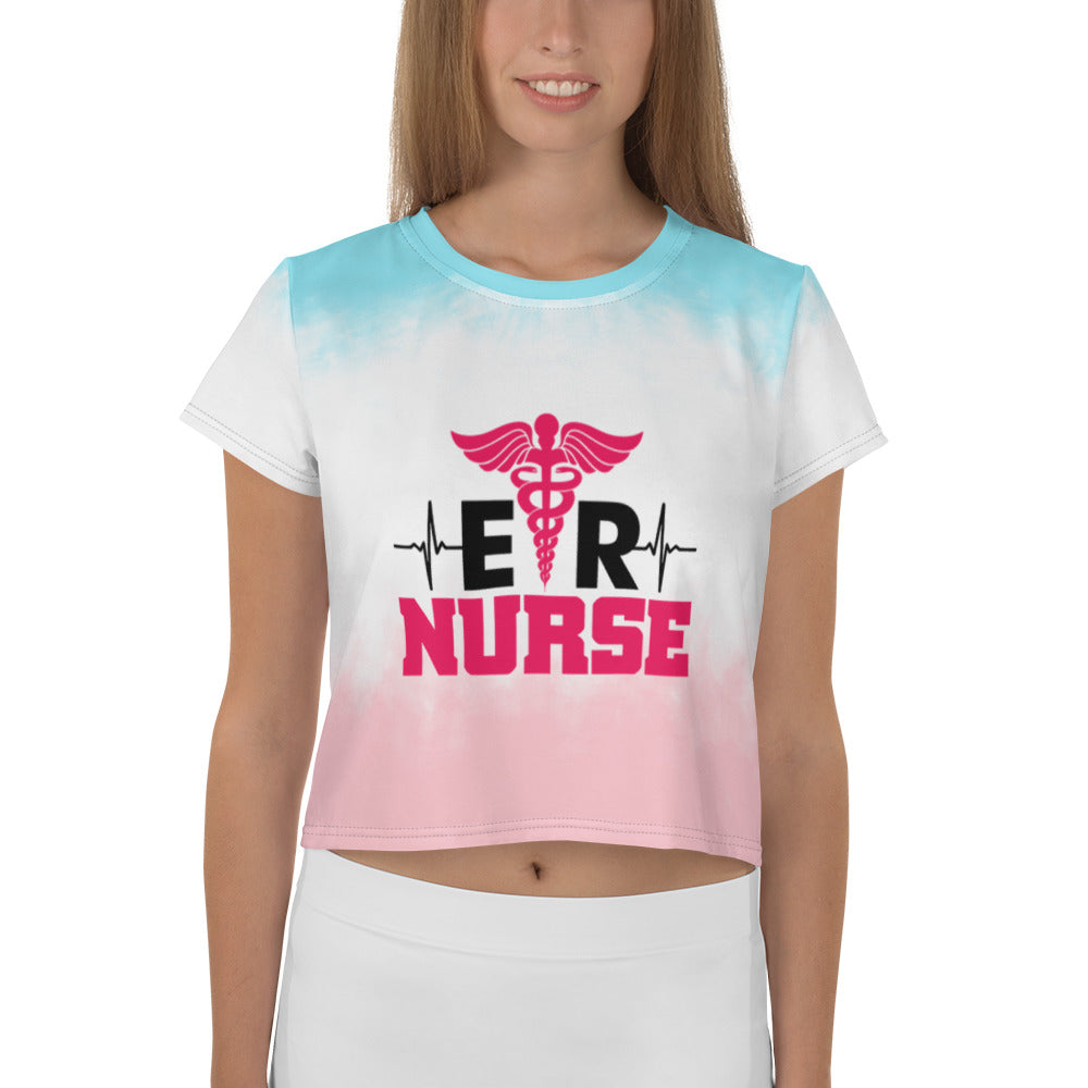 ER NURSE - All-Over Print Crop Tee