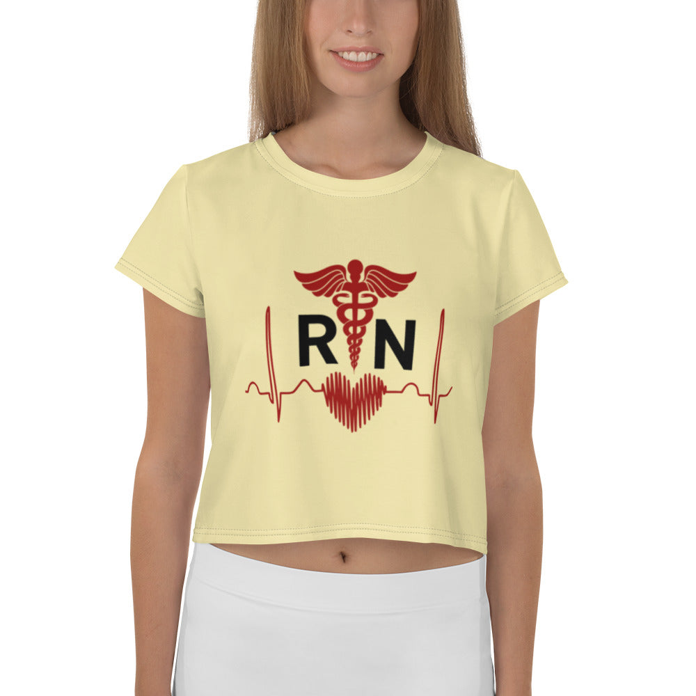 REGISTER NURSE - All-Over Print Crop Tee