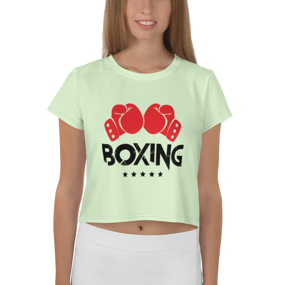 BOXING - All-Over Print Crop Tee