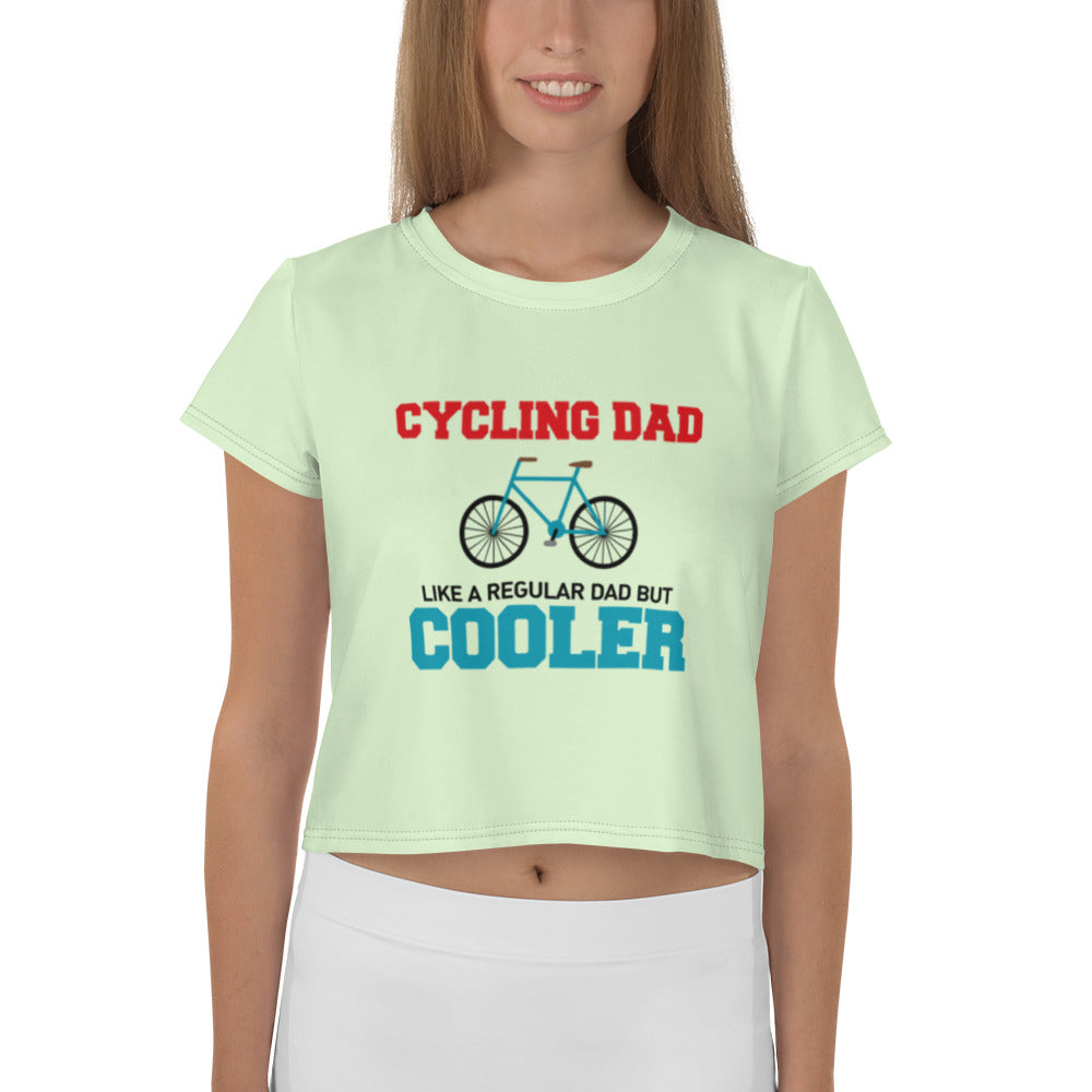 CYCLING DAD - All-Over Print Crop Tee