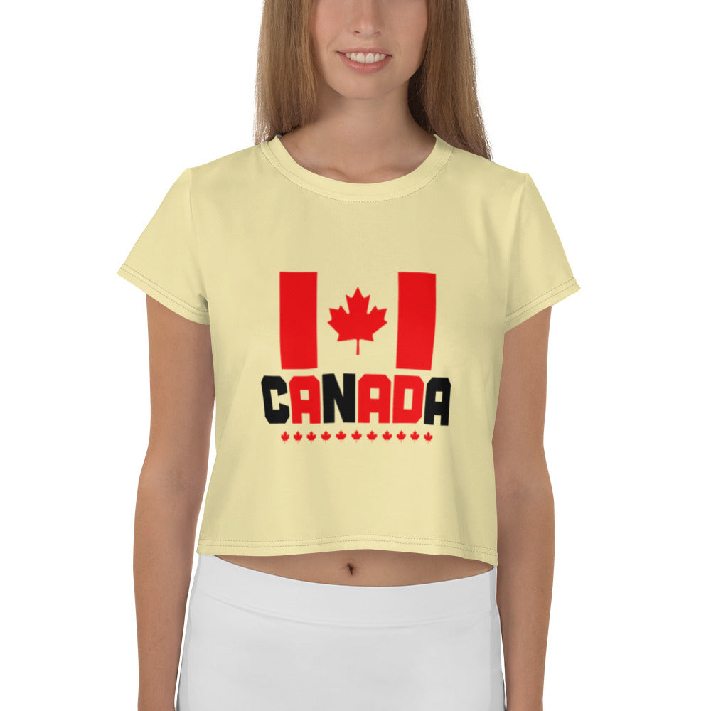 CANADA - All-Over Print Crop Tee