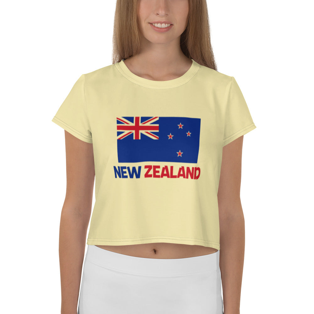 NEW ZEALAND - All-Over Print Crop Tee