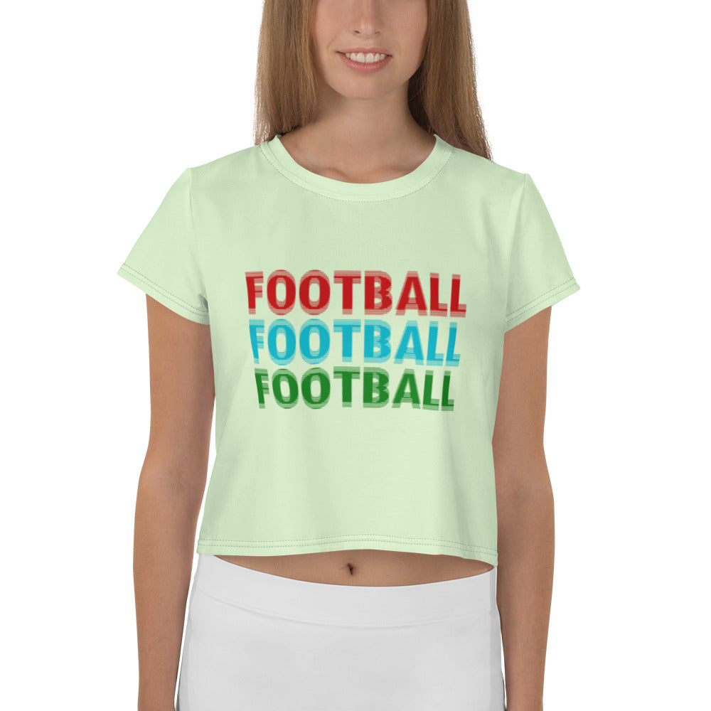 FOOTBALL - All-Over Print Crop Tee