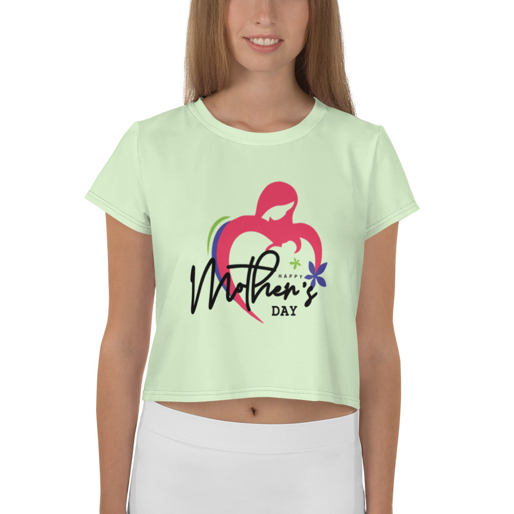 HAPPY MOTHER'S DAY - All-Over Print Crop Tee