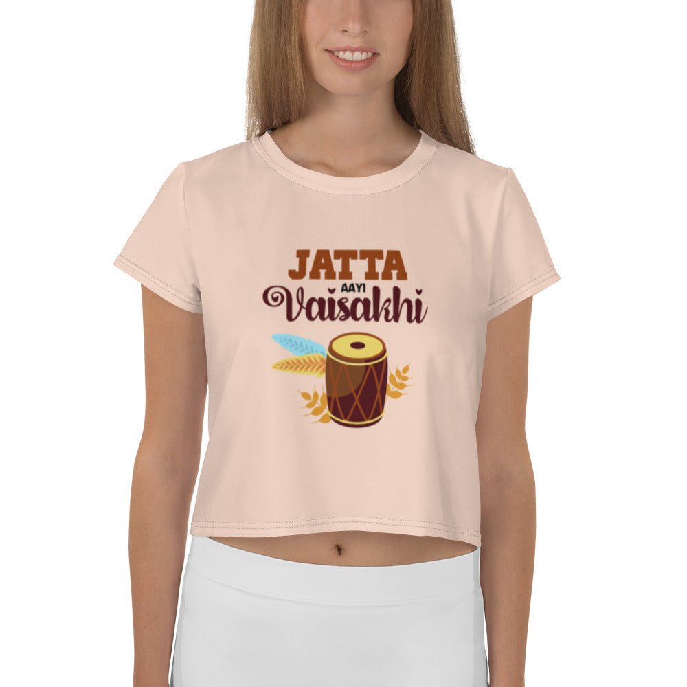 JATTA AAYI VAISAKHI - All-Over Print Crop Tee