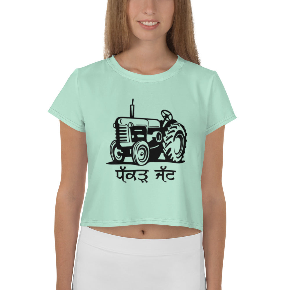 DHAKAR JATT - All-Over Print Crop Tee