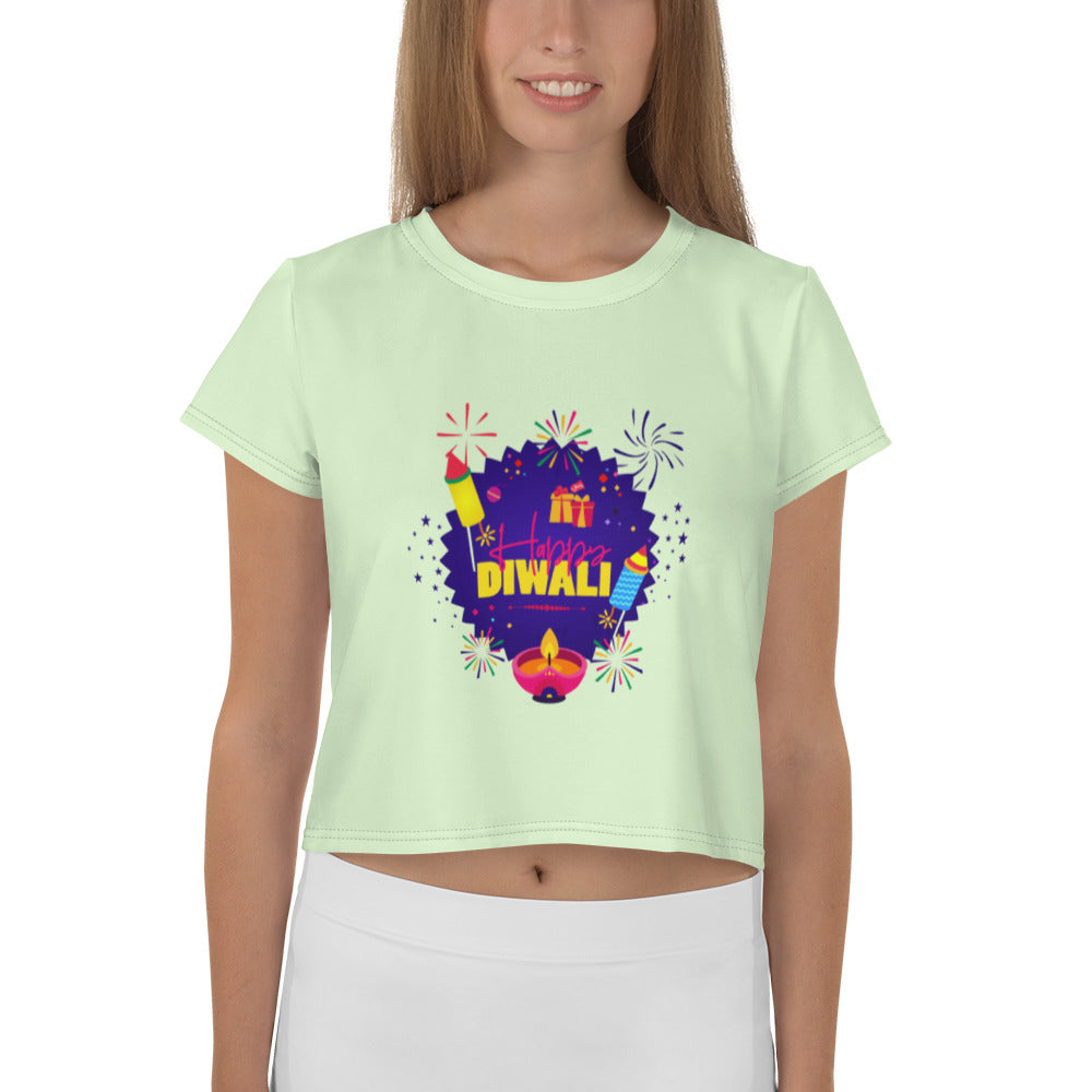 DIWALI - All-Over Print Crop Tee