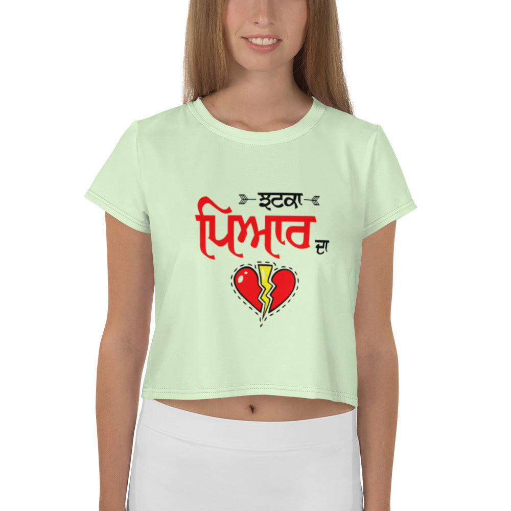 JHATKA PYAR DA - All-Over Print Crop Tee