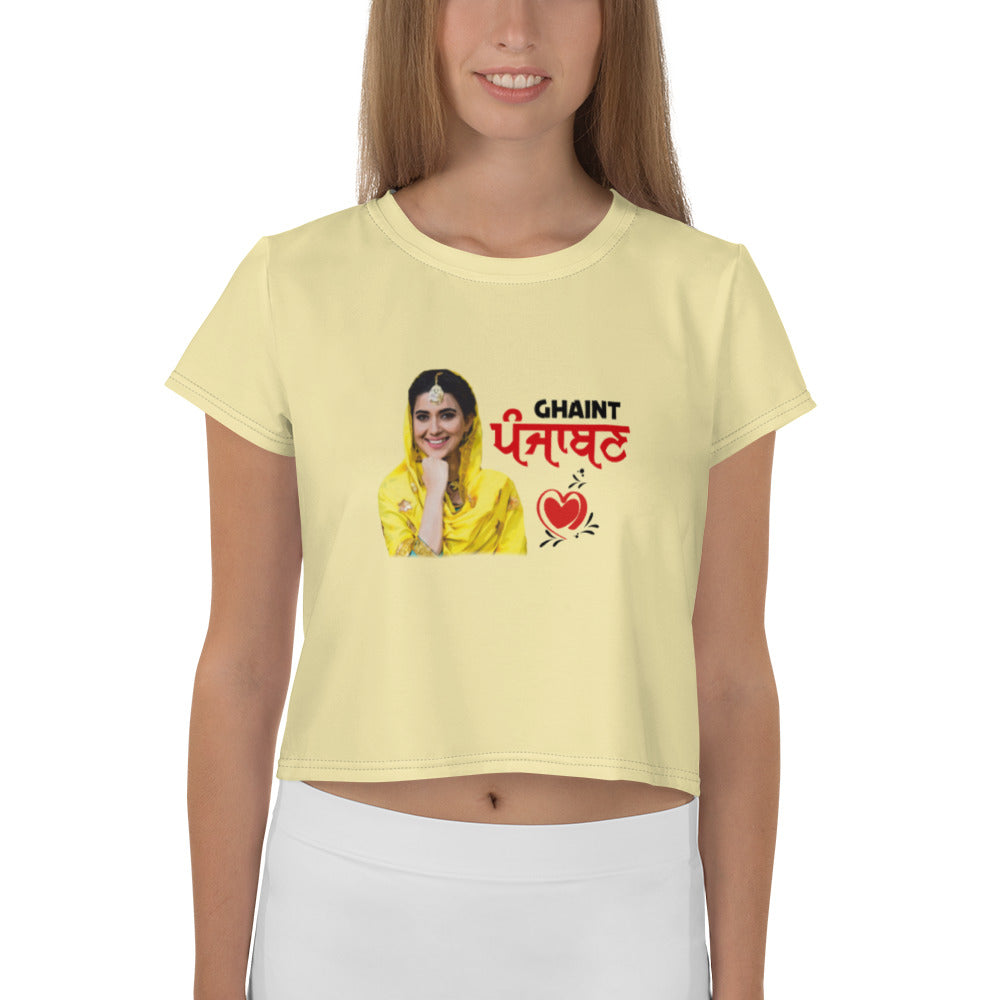 GHAINT PUNJABAN - All-Over Print Crop Tee