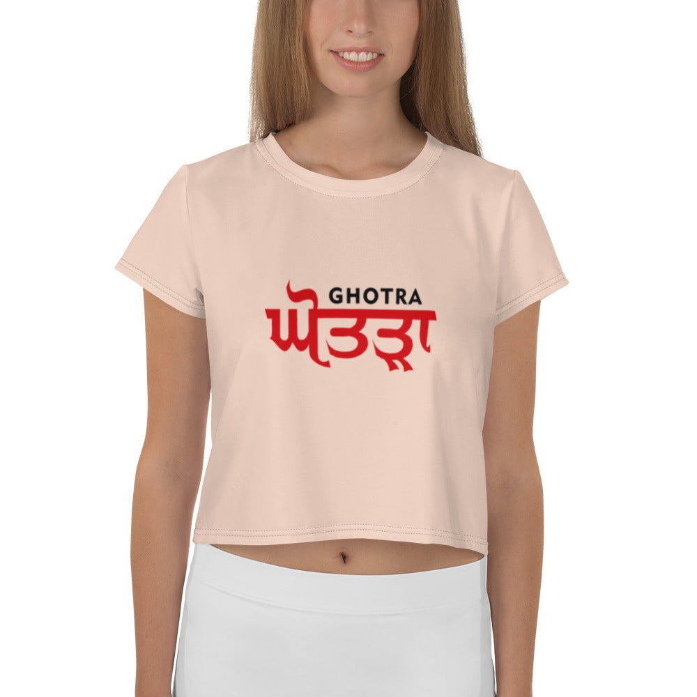 GHOTRA - All-Over Print Crop Tee