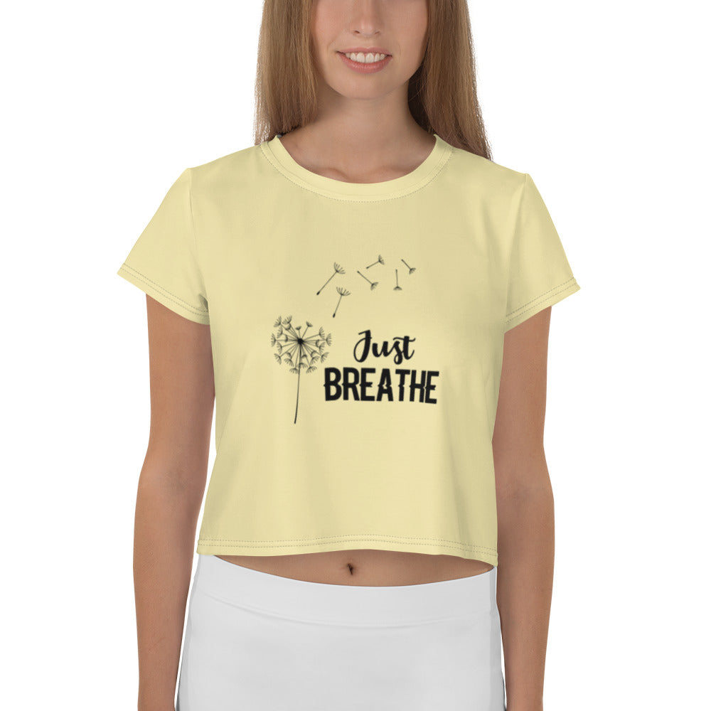 JUST BREATHE - All-Over Print Crop Tee