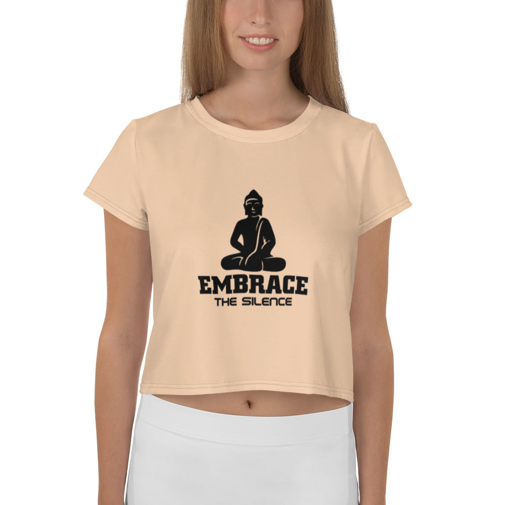 EMBRACE THE SILENCE - All-Over Print Crop Tee