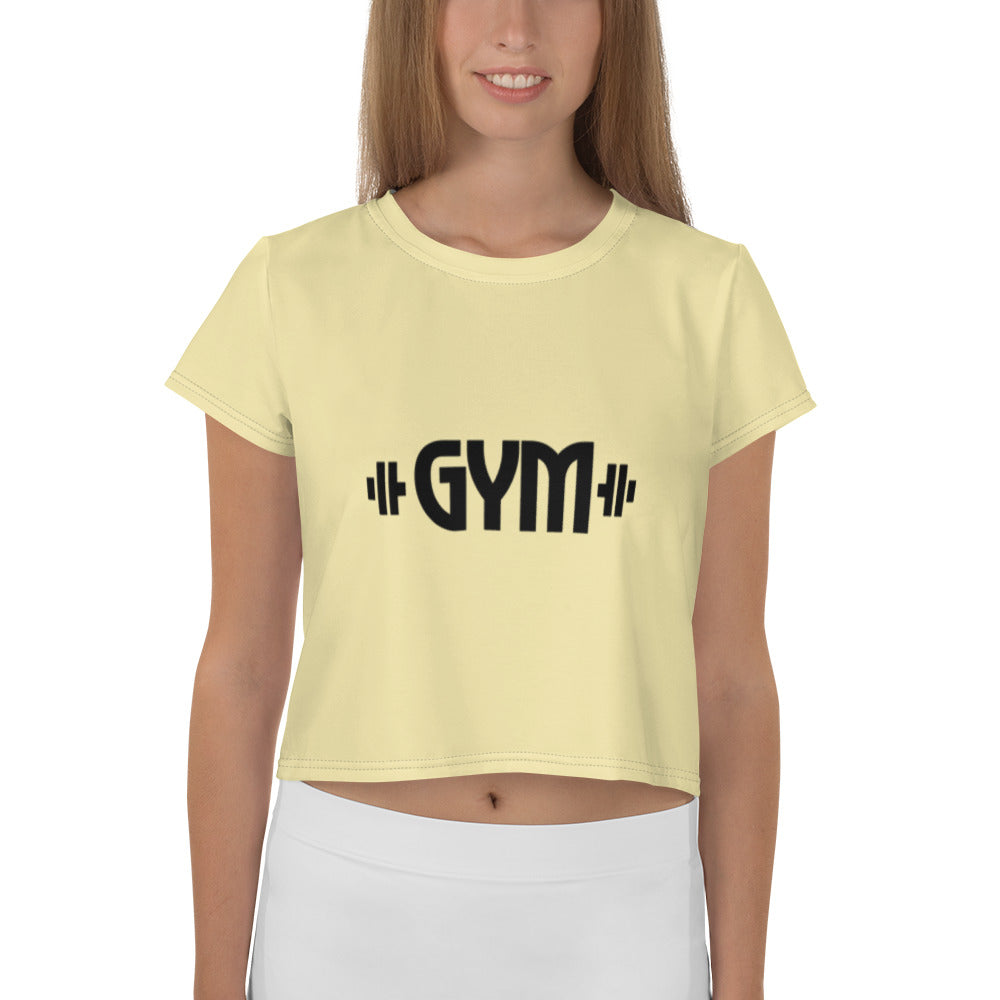 GYM - All-Over Print Crop Tee