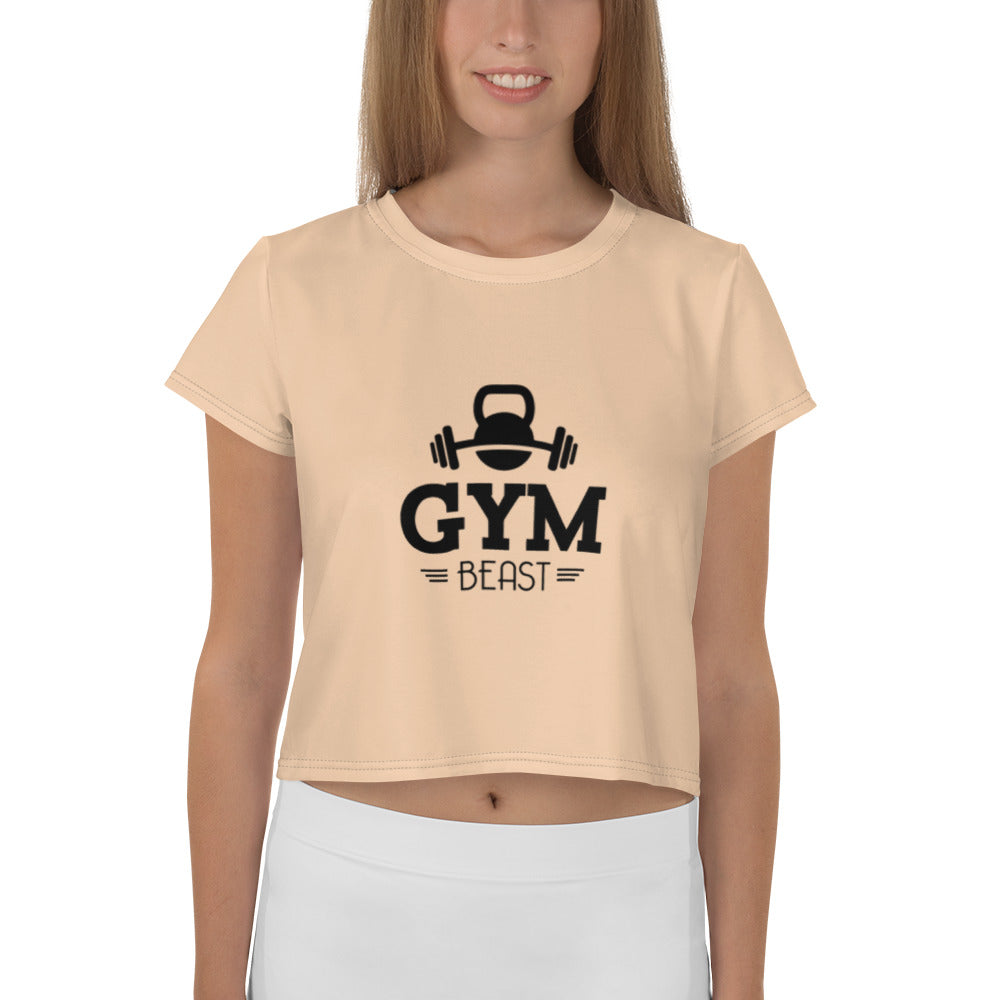 GYM BEAST - All-Over Print Crop Tee