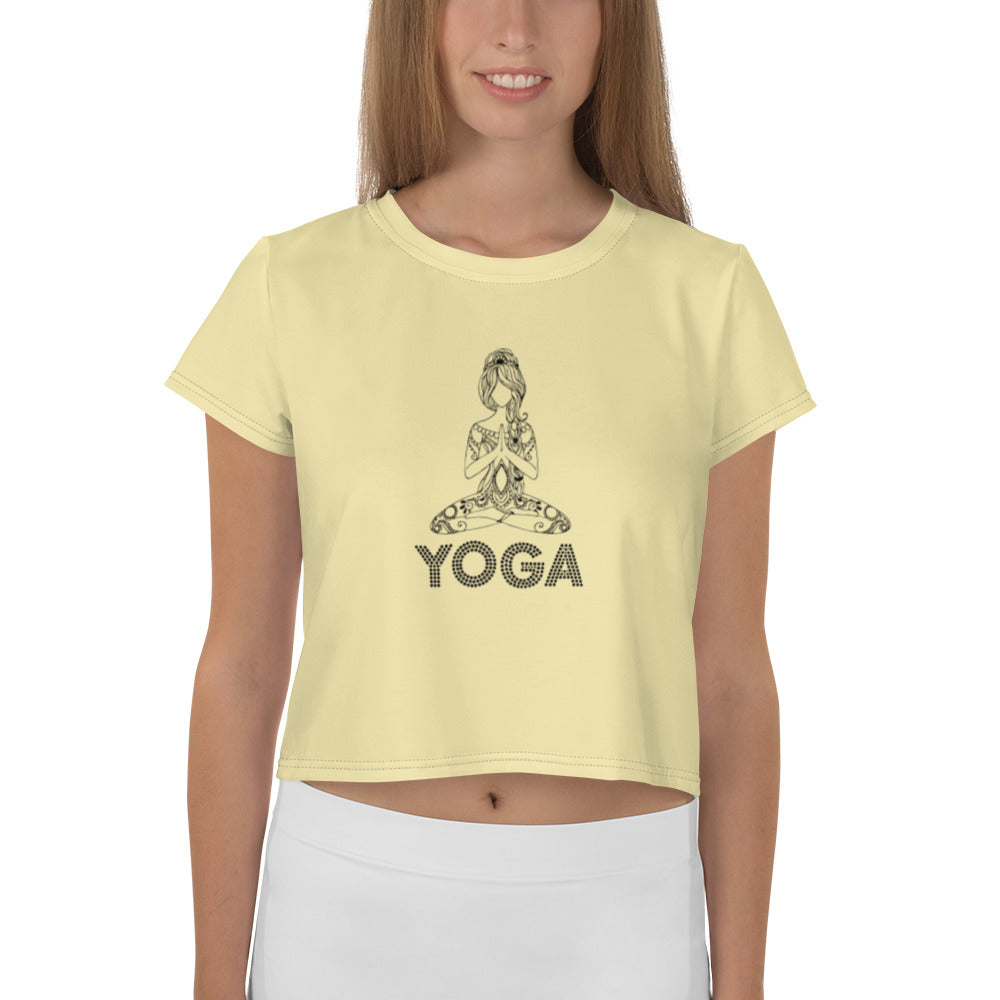 YOGA - All-Over Print Crop Tee