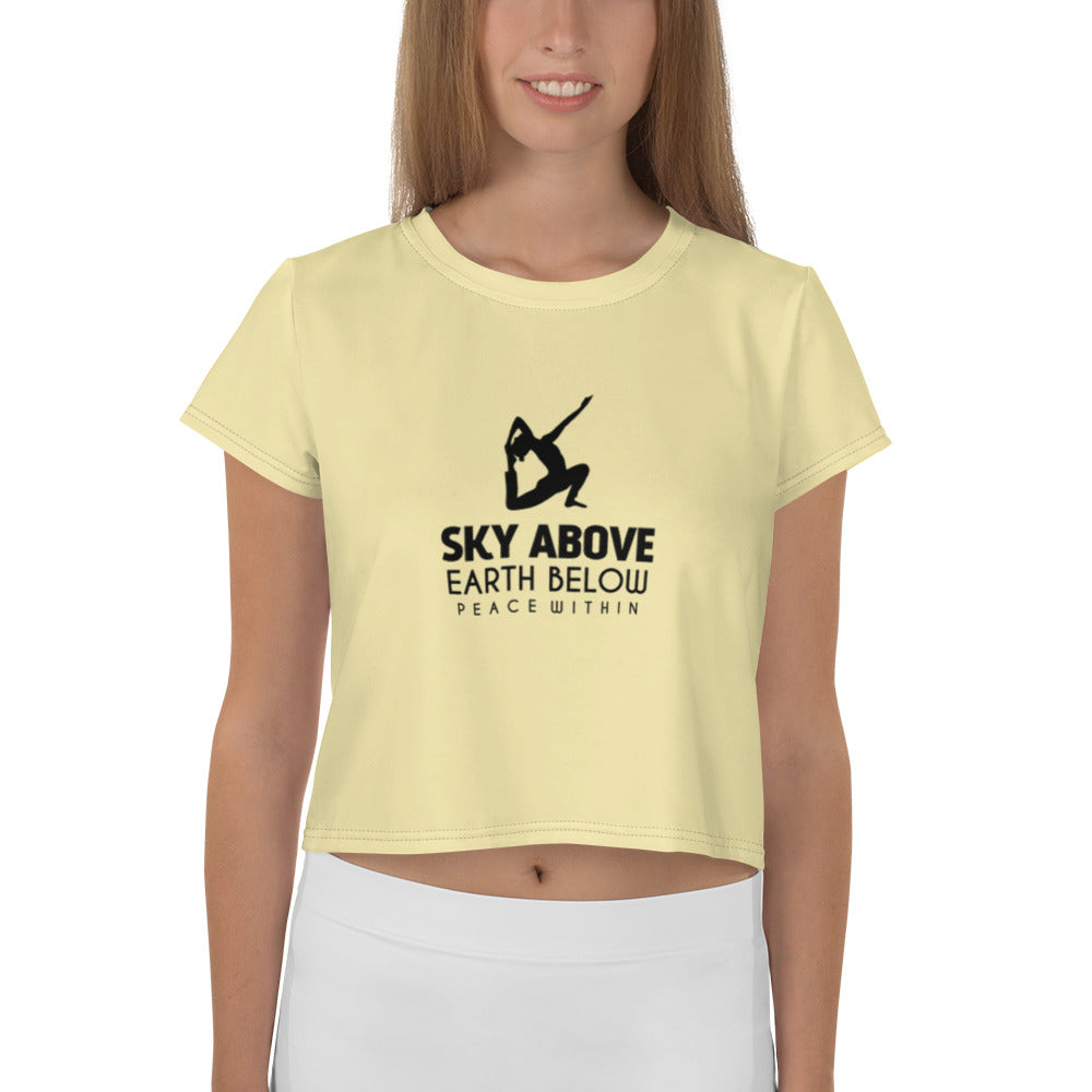 SKY ABOVE EARTH BELOW - All-Over Print Crop Tee