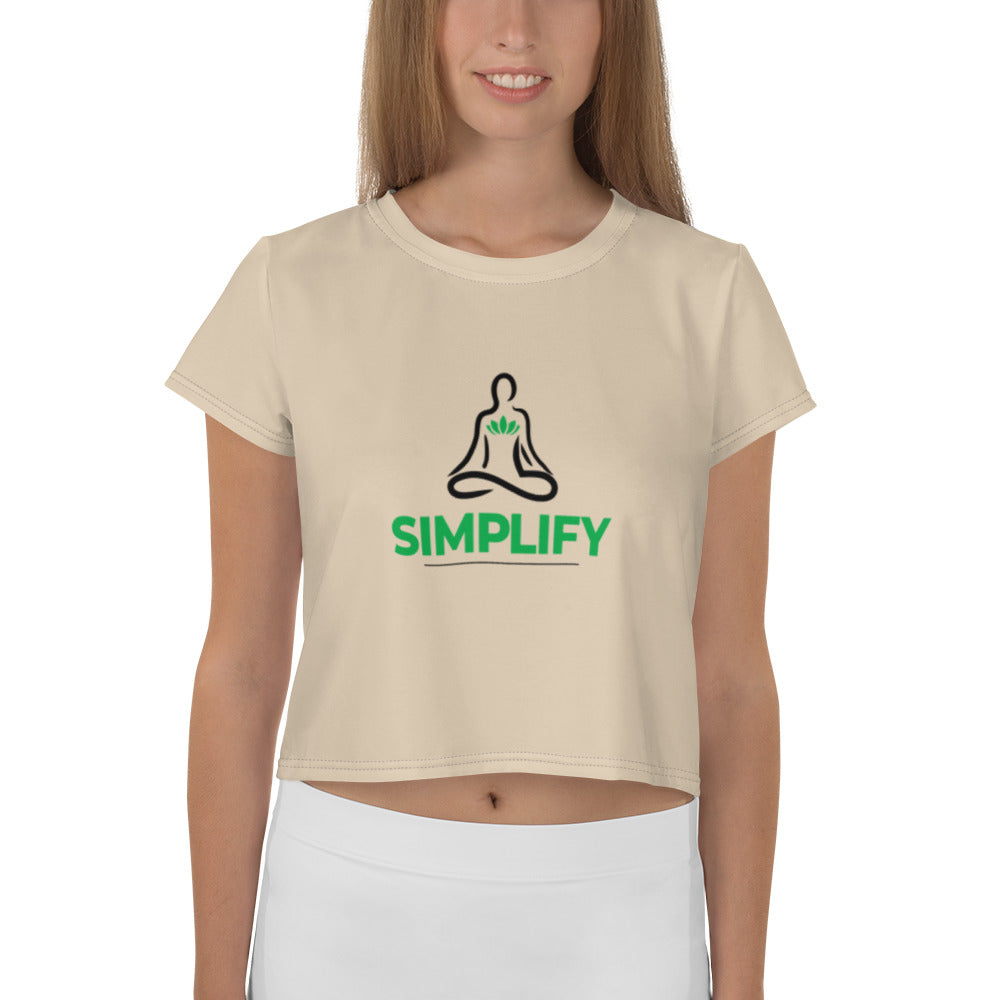 SIMPLIFY - All-Over Print Crop Tee