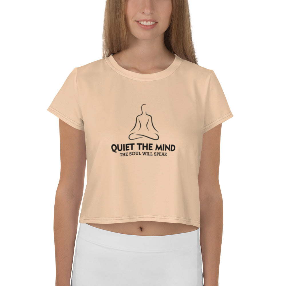 QUIET THE MIND - All-Over Print Crop Tee