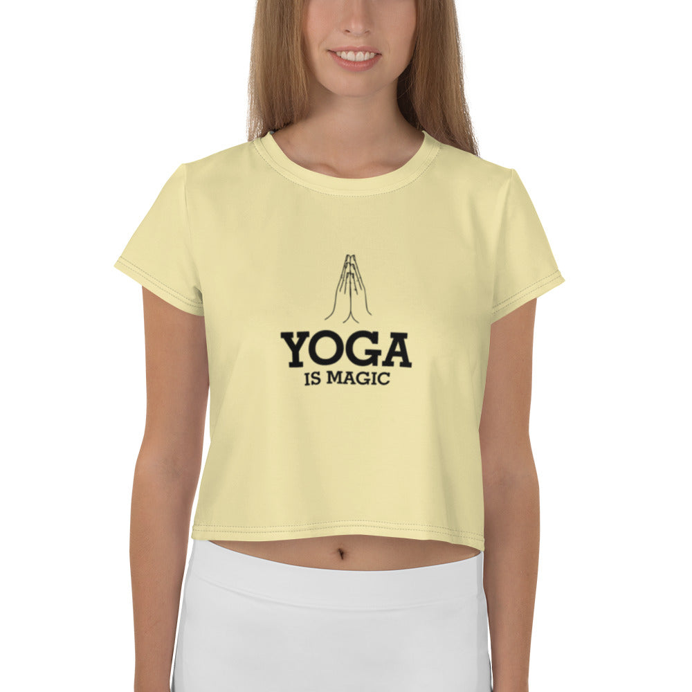 YOGA IS MAGIC - All-Over Print Crop Tee